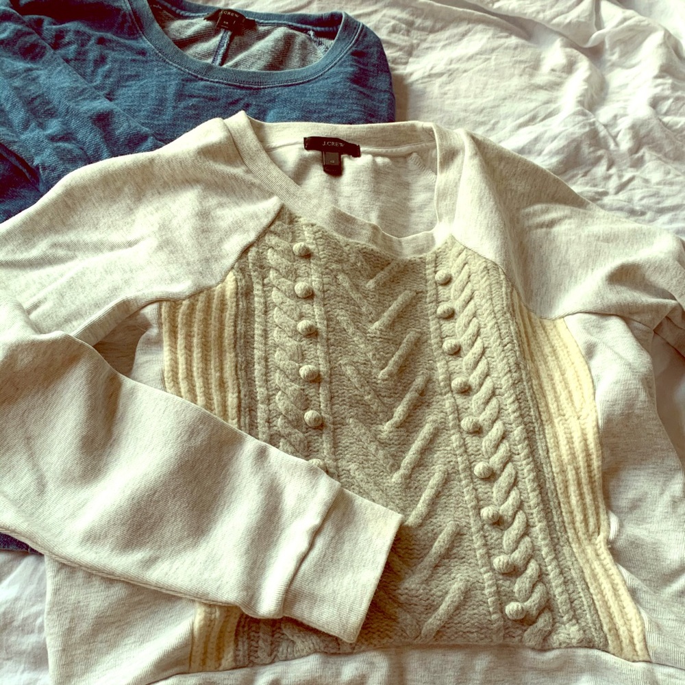 A set of three crew neck stylish sweatshirts